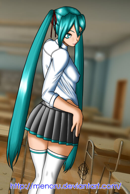 Hatsune Miku in school