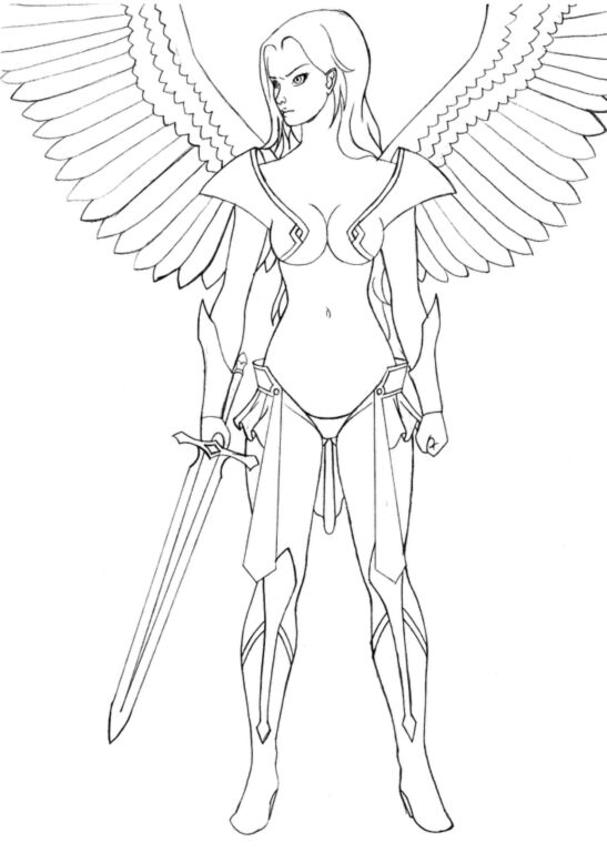 Angel con espada (boceto)