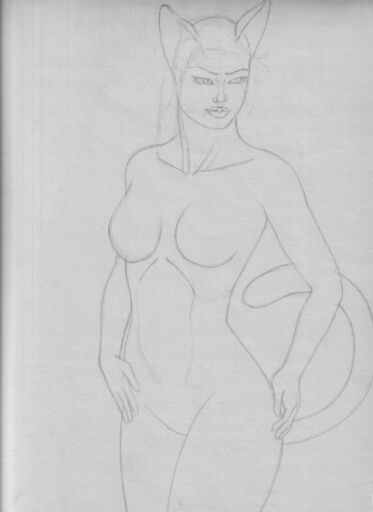 Gatita desnuda (boceto)